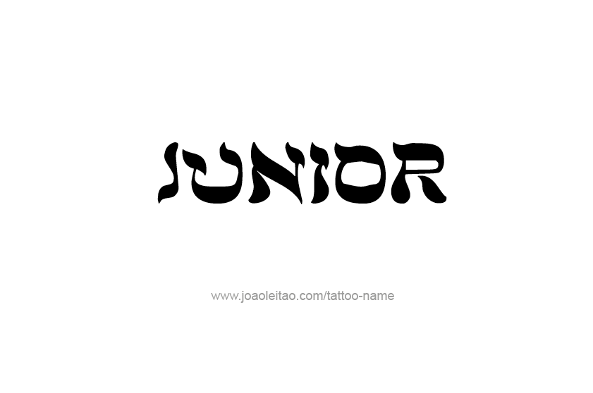 Tattoo Design  Name Junior   