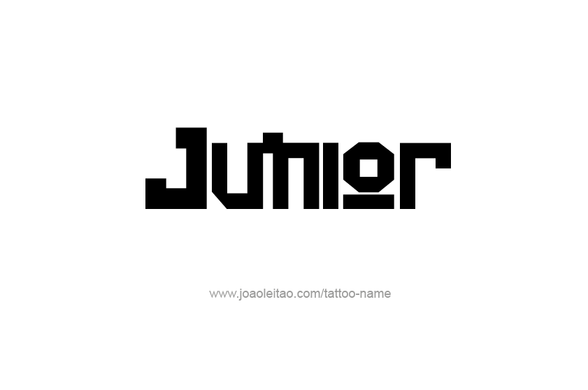 Tattoo Design  Name Junior   