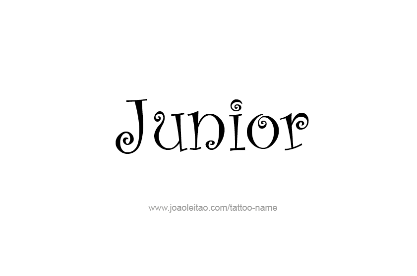 Tattoo Design  Name Junior   