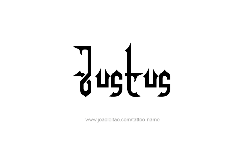 Tattoo Design  Name Justus   