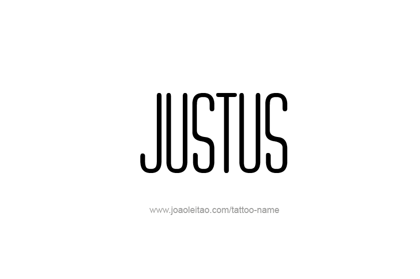 Tattoo Design  Name Justus   