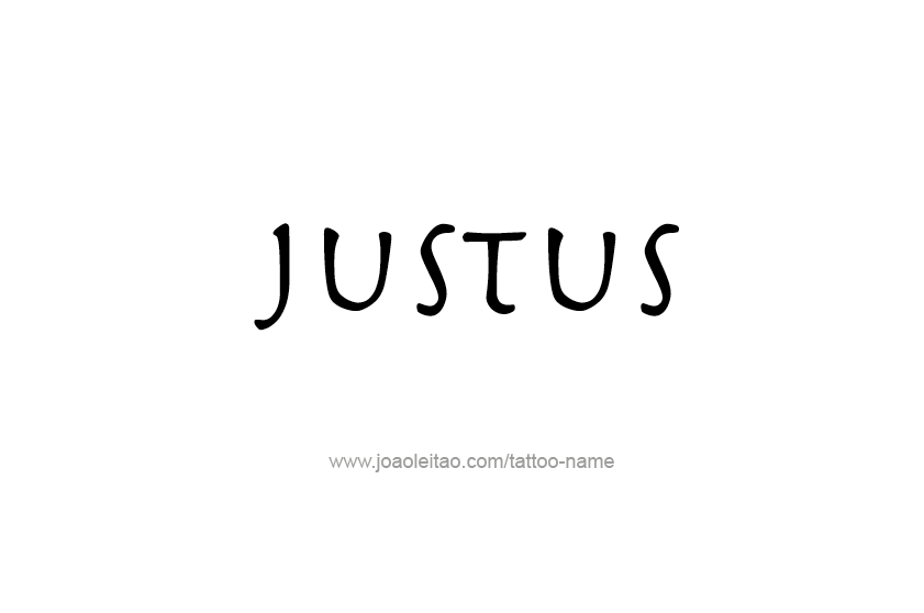 Tattoo Design  Name Justus   