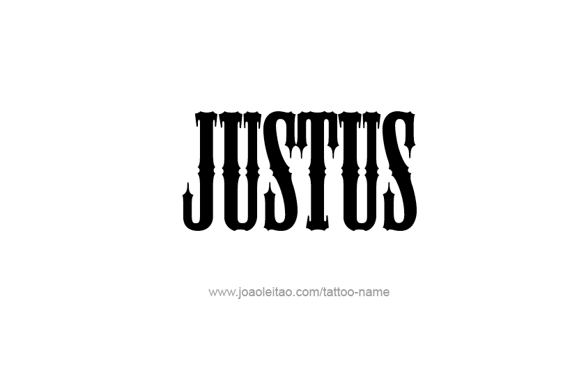 Tattoo Design  Name Justus   