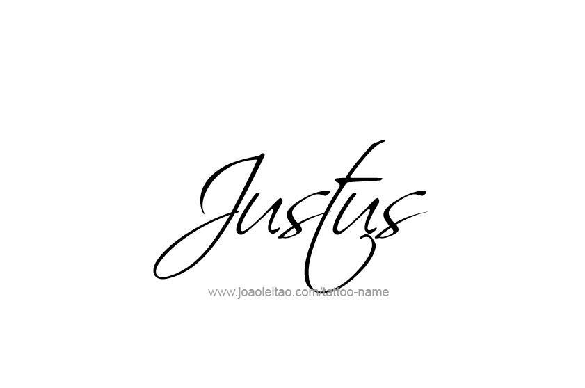 Tattoo Design  Name Justus   