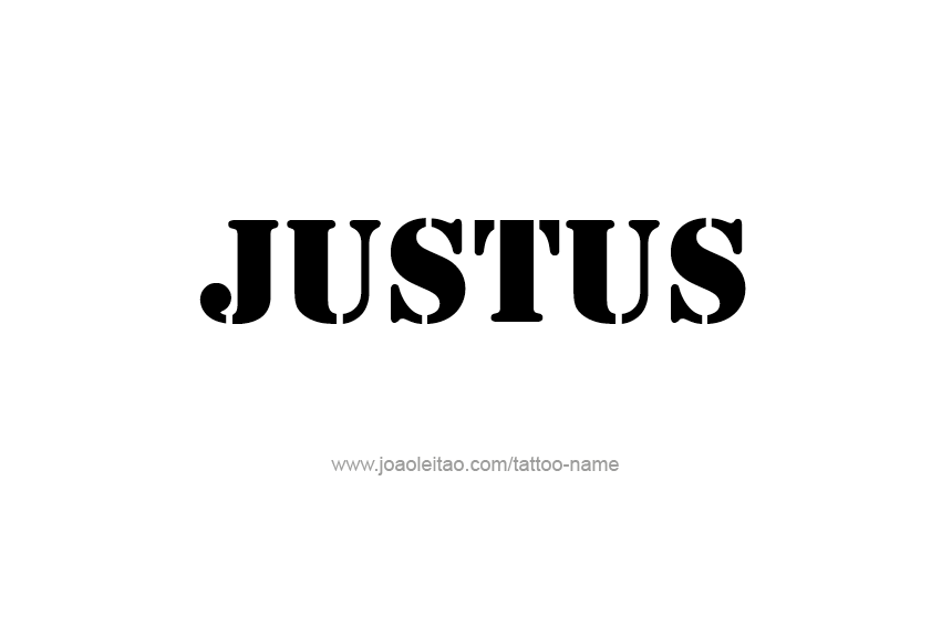 Tattoo Design  Name Justus   