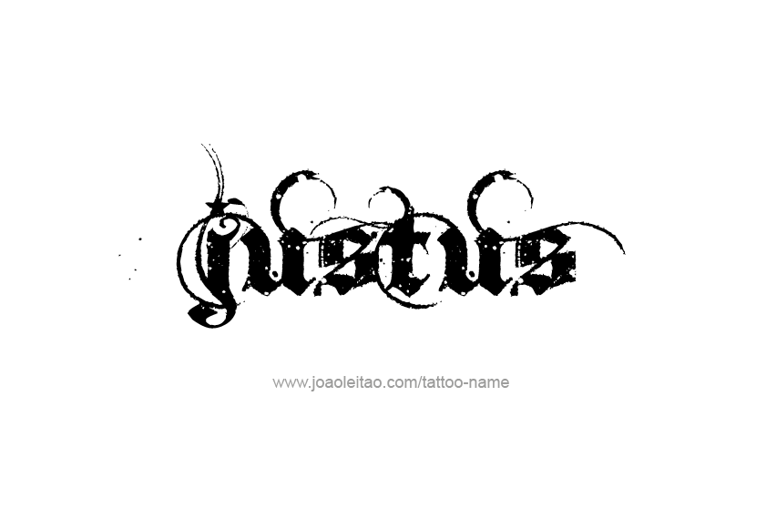 Tattoo Design  Name Justus   