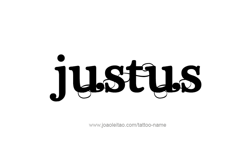 Tattoo Design  Name Justus   