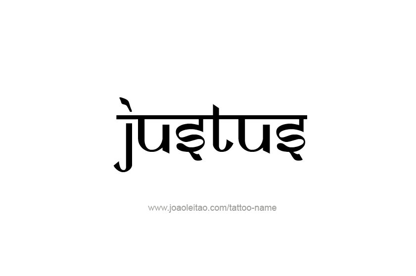 Tattoo Design  Name Justus   