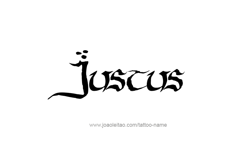 Tattoo Design  Name Justus   