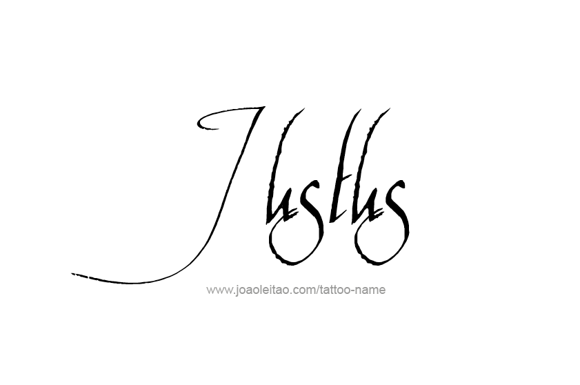 Tattoo Design  Name Justus   