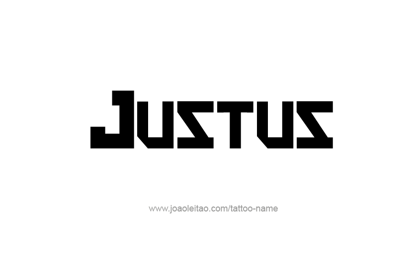 Tattoo Design  Name Justus   