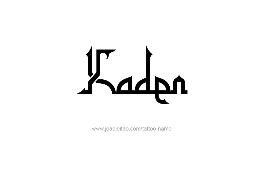 Tattoo Design  Name Kaden   