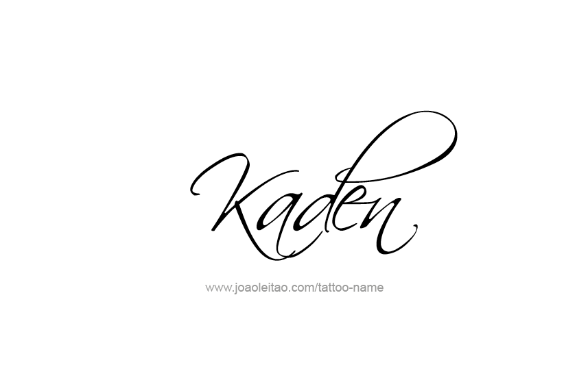 Tattoo Design  Name Kaden   