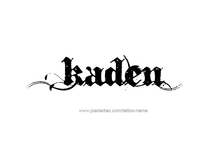 Tattoo Design  Name Kaden   