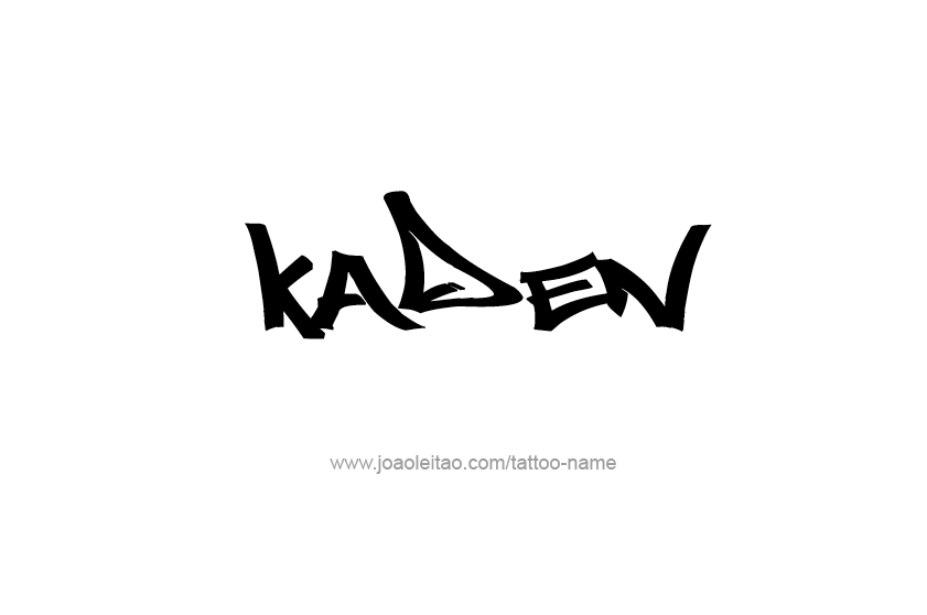 Tattoo Design  Name Kaden   