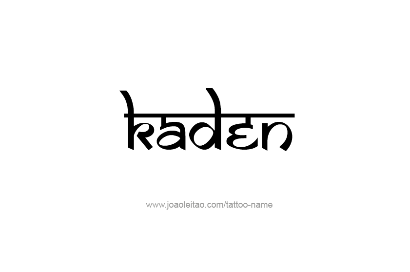 Tattoo Design  Name Kaden   