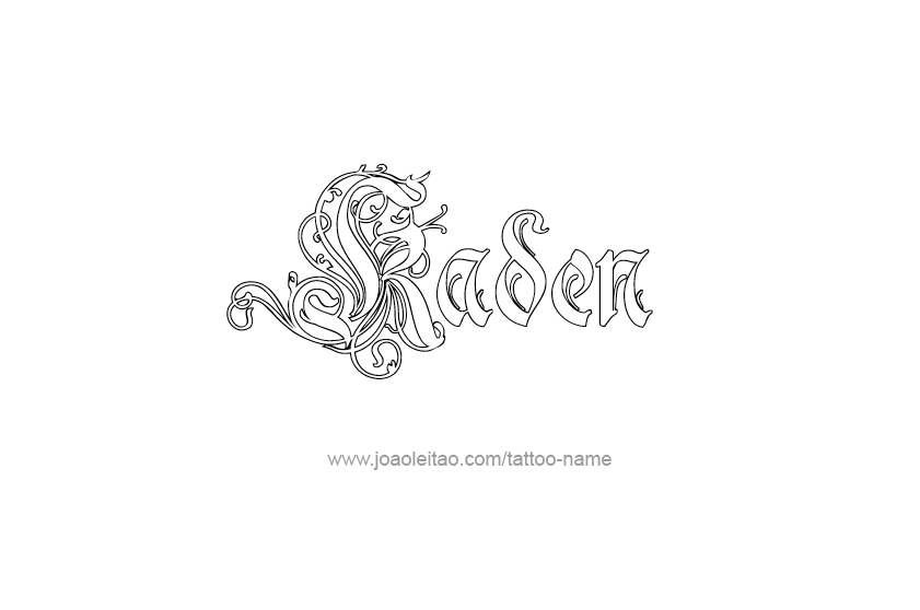 Tattoo Design  Name Kaden   