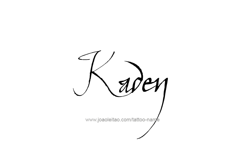 Tattoo Design  Name Kaden   