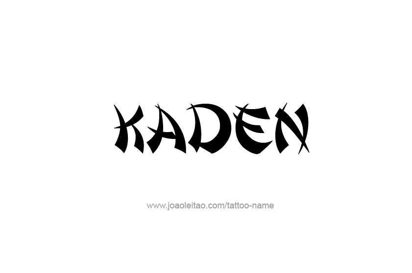 Tattoo Design  Name Kaden