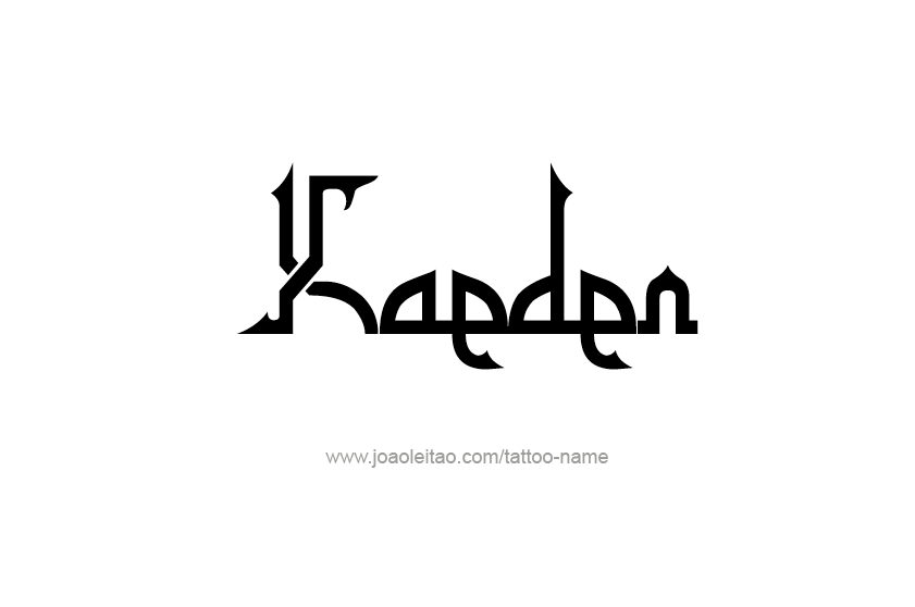 Tattoo Design  Name Kaeden   