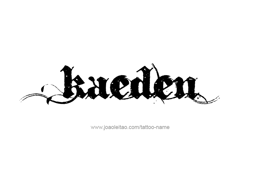 Tattoo Design  Name Kaeden   