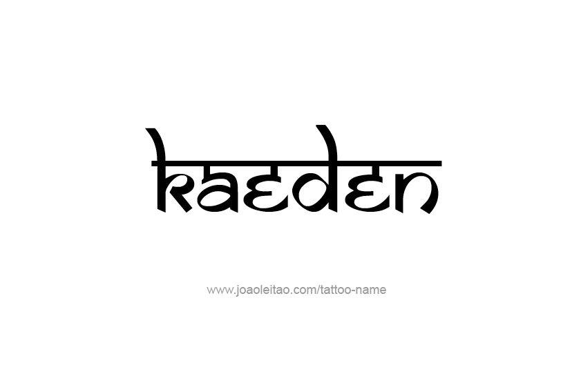 Tattoo Design  Name Kaeden   