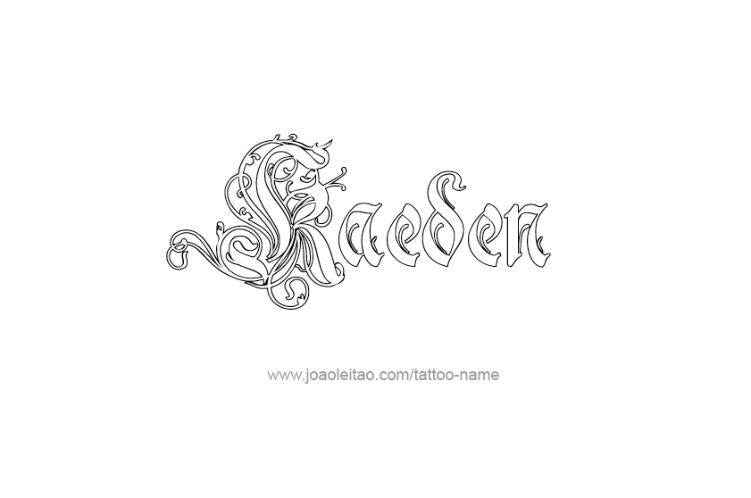 Tattoo Design  Name Kaeden   