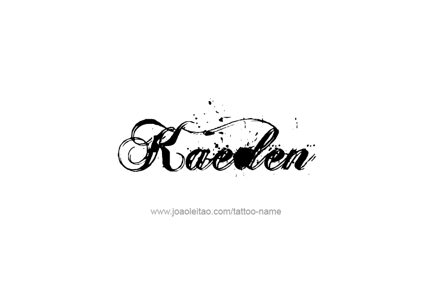 Tattoo Design  Name Kaeden   