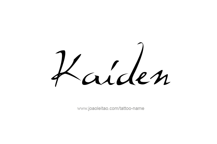 Tattoo Design  Name Kaiden   