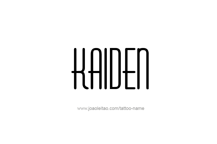 Tattoo Design  Name Kaiden   