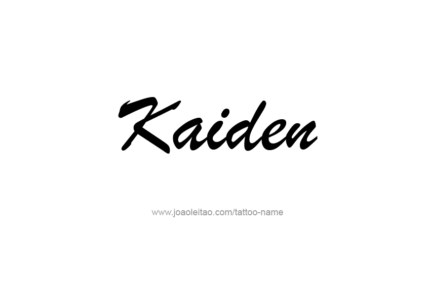 Tattoo Design  Name Kaiden   