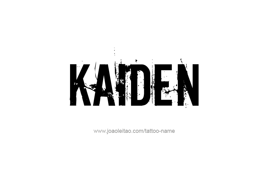 Tattoo Design  Name Kaiden   