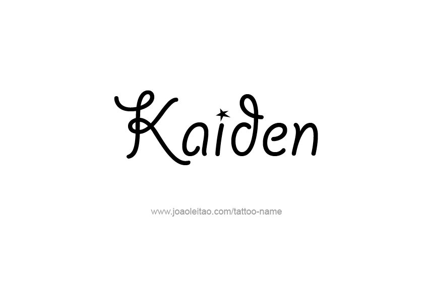 Tattoo Design  Name Kaiden   