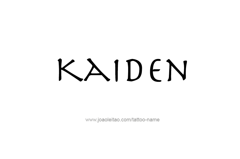 Tattoo Design  Name Kaiden   