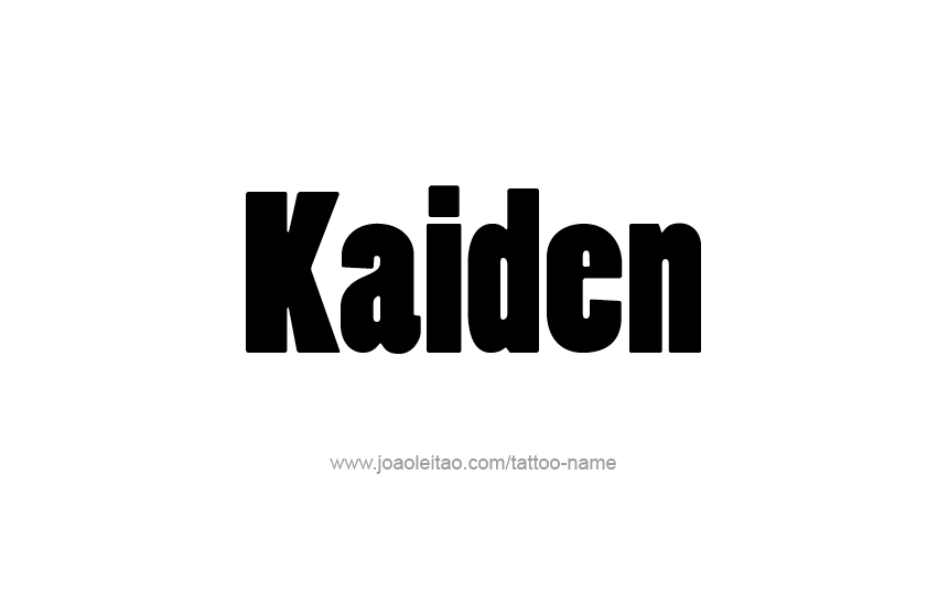 Tattoo Design  Name Kaiden   