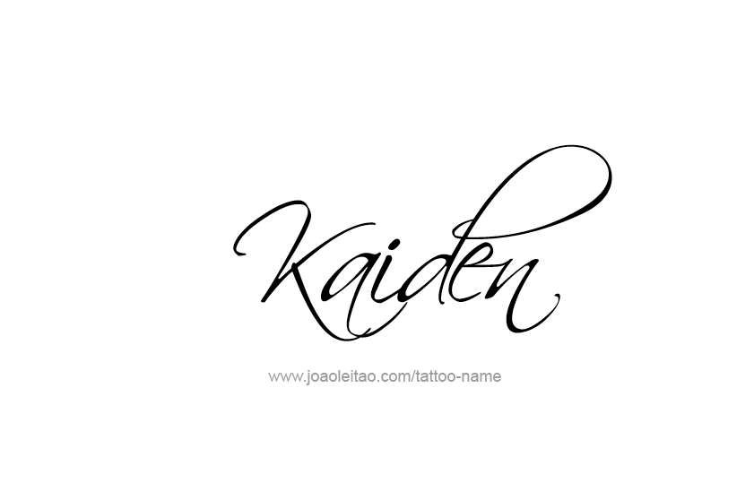 Tattoo Design  Name Kaiden   