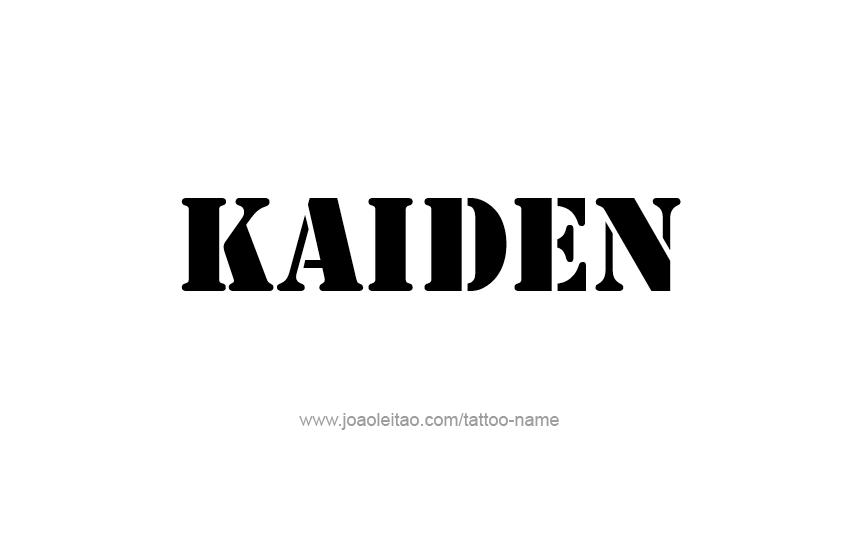 Tattoo Design  Name Kaiden   