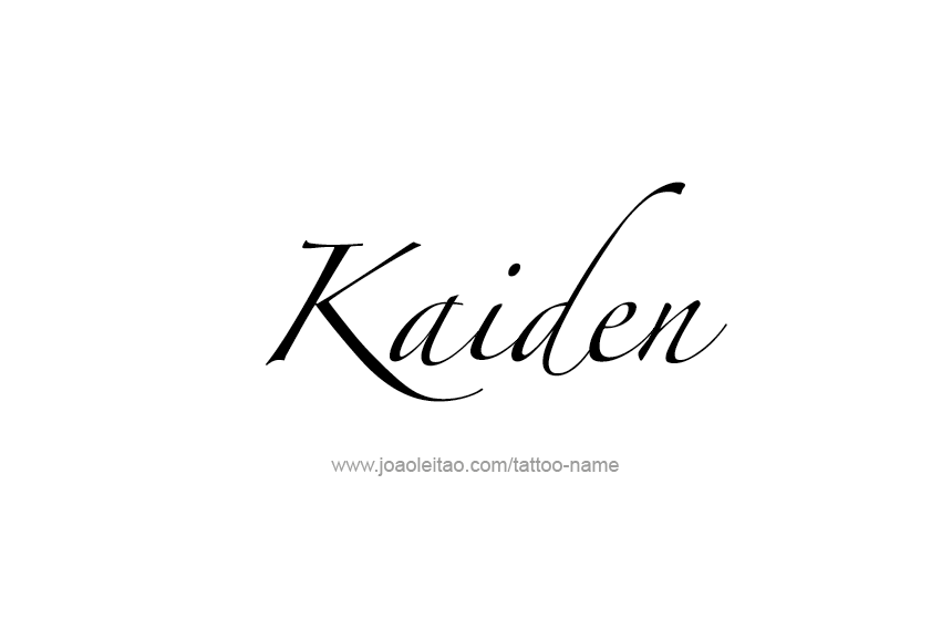 Tattoo Design  Name Kaiden   