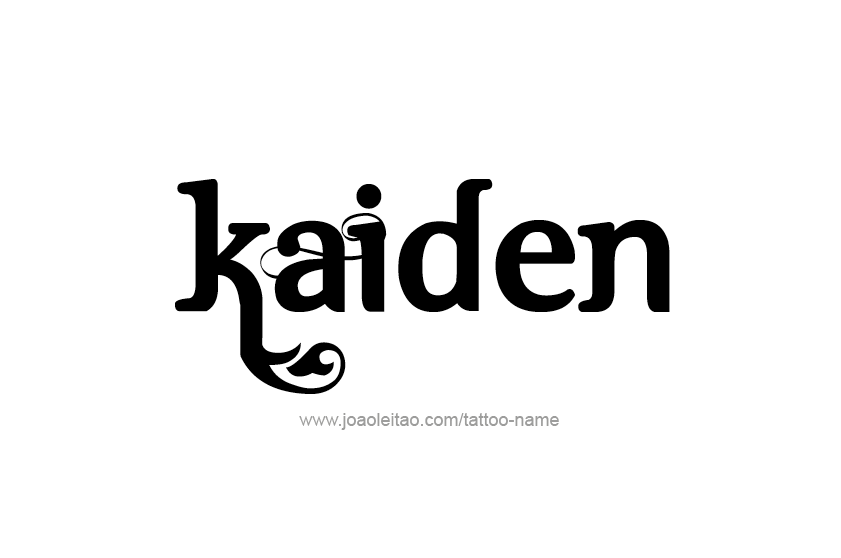 Tattoo Design  Name Kaiden   