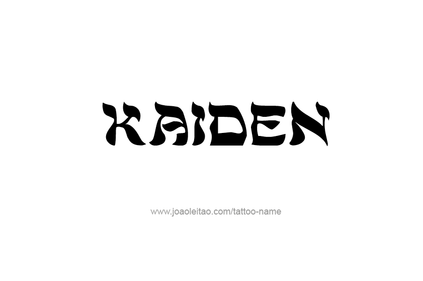 Tattoo Design  Name Kaiden   