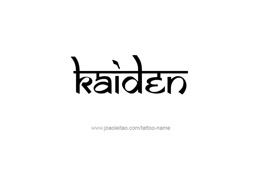 Tattoo Design  Name Kaiden   