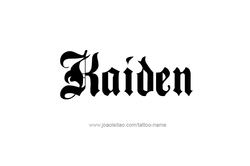 Tattoo Design  Name Kaiden   