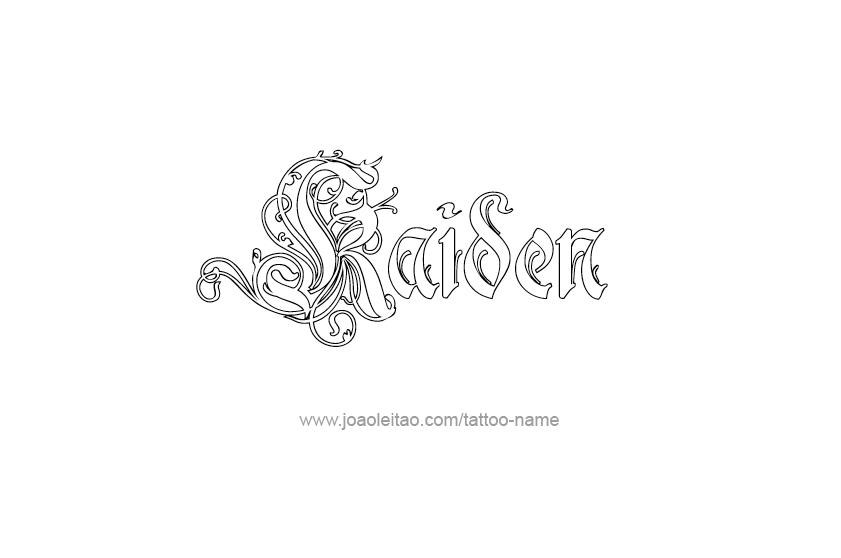 Tattoo Design  Name Kaiden   