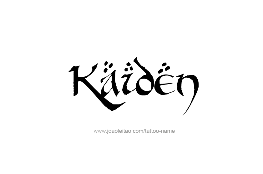 Tattoo Design  Name Kaiden   