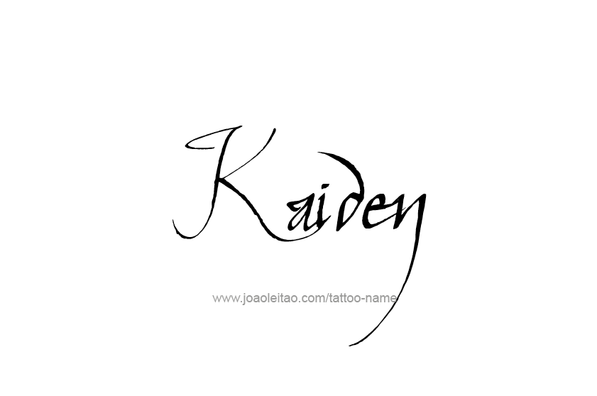 Tattoo Design  Name Kaiden   