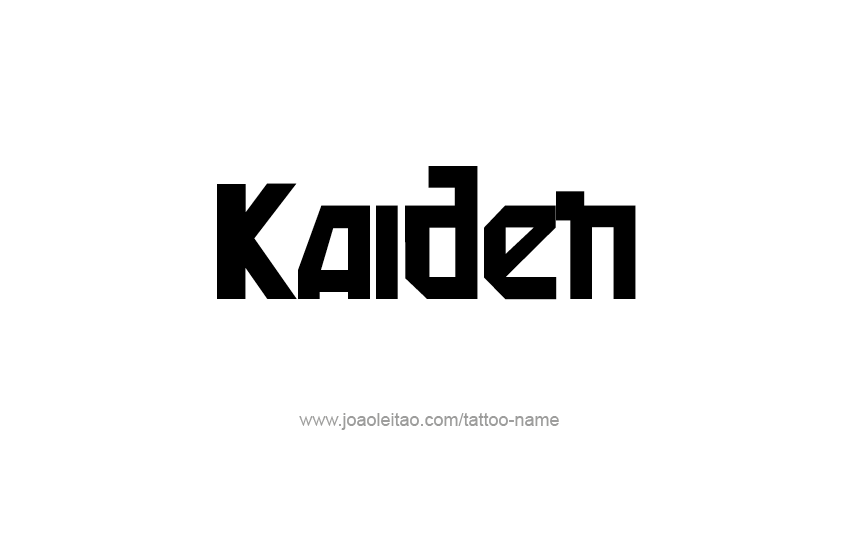 Tattoo Design  Name Kaiden   