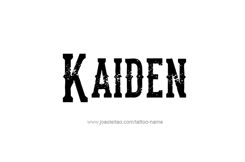 Tattoo Design  Name Kaiden   