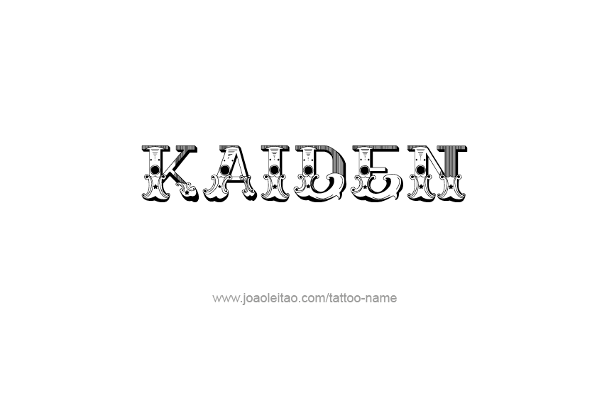 Tattoo Design  Name Kaiden   