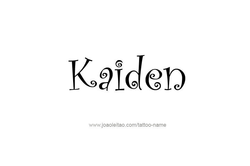 Tattoo Design  Name Kaiden   
