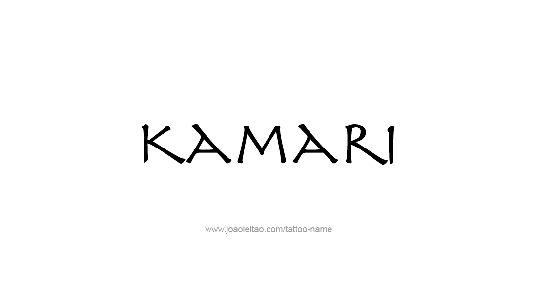 Tattoo Design  Name Kamari   